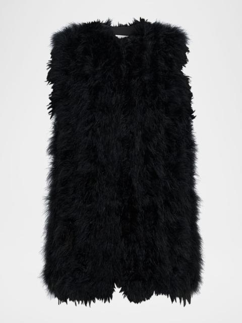 Cropped Feather Gilet