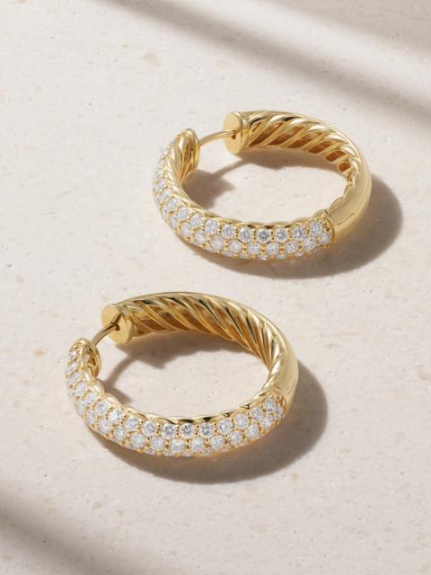 Dy Mercer 18-karat Gold Diamond Hoop Earrings