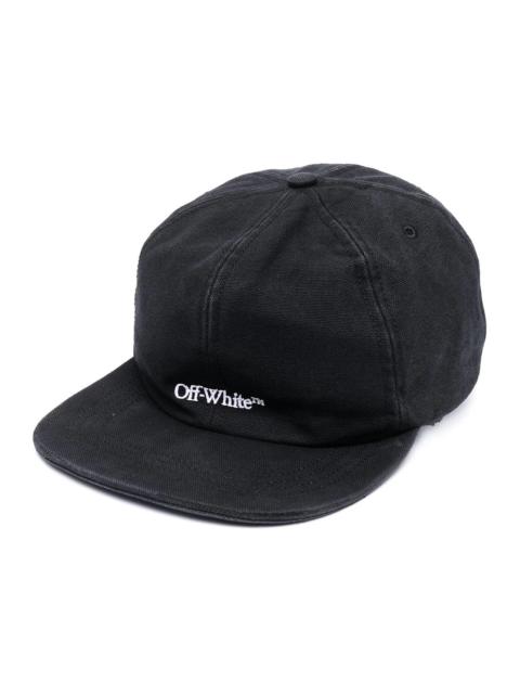 OFF-WHITE Bookish Logo Embroidered Baseball Cap Black/White