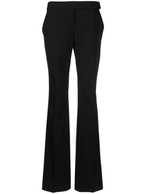 high-waist flared trousers
