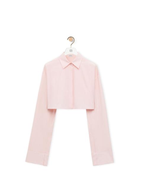 Cropped shirt in cotton