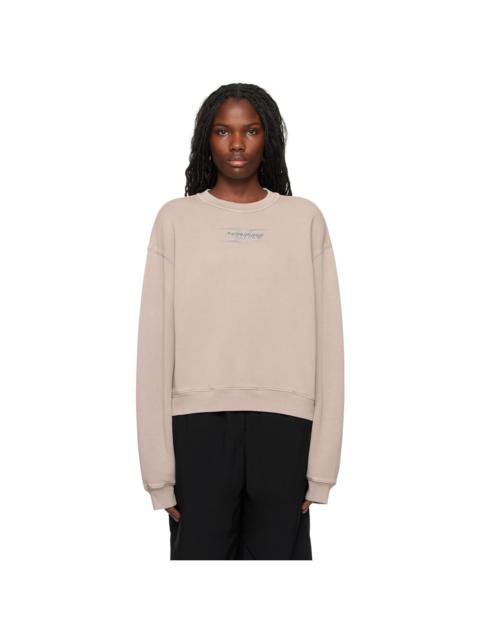 Taupe Blade Logo-Embossed Sweatshirt