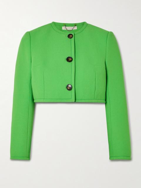 Lizette Cropped Wool-crepe Jacket