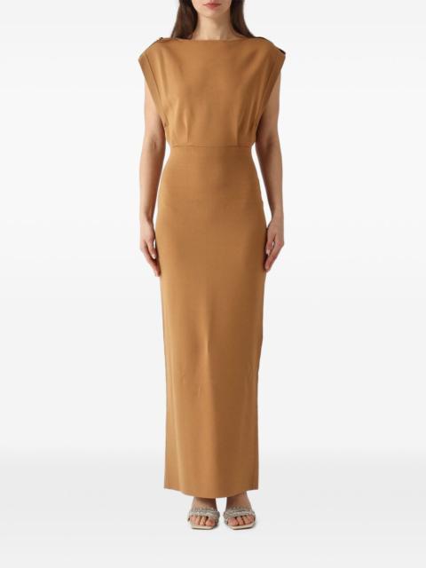 crew-neck maxi dress