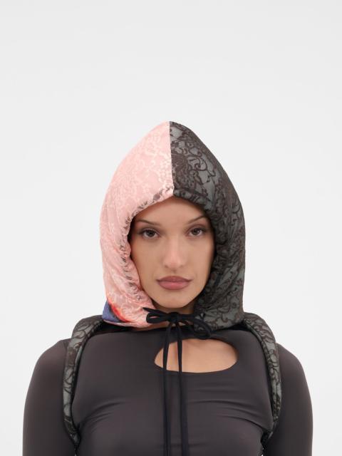 Two-Tone Lace Backpack Hood