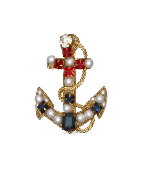 anchor-motif brooch
