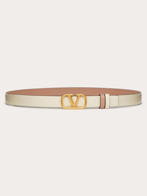 REVERSIBLE VLOGO SIGNATURE BELT IN GLOSSY CALFSKIN 20 MM