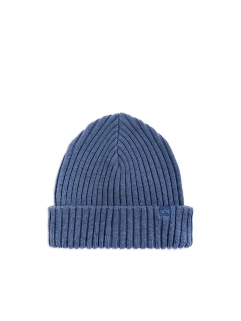 ribbed wool beanie