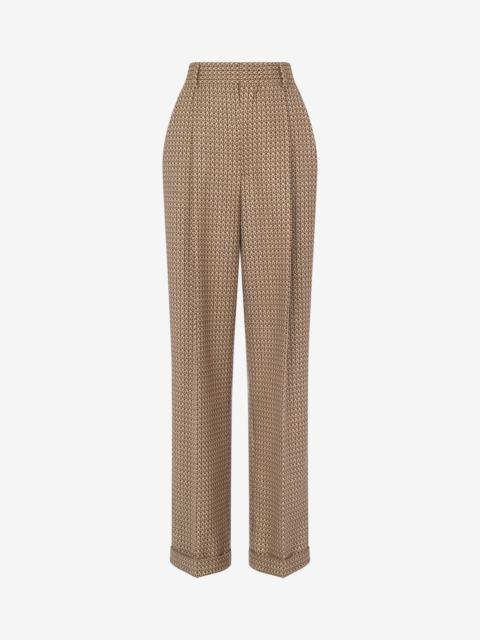 TROUSERS IN JACQUARD WOOL PEACE