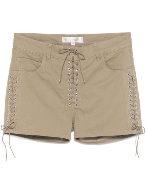 double lace-up shorts