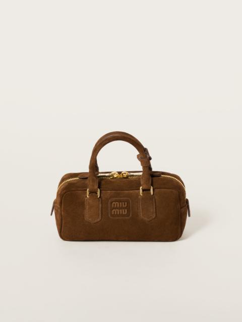 Arcadie padded suede top-handle bag