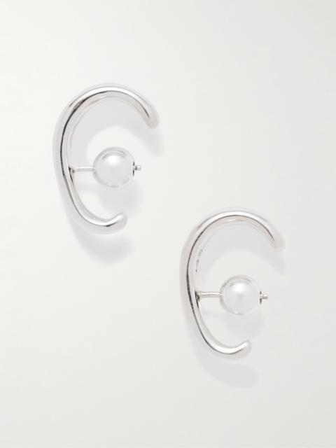 Petite Noodle Silver Hoop Earrings