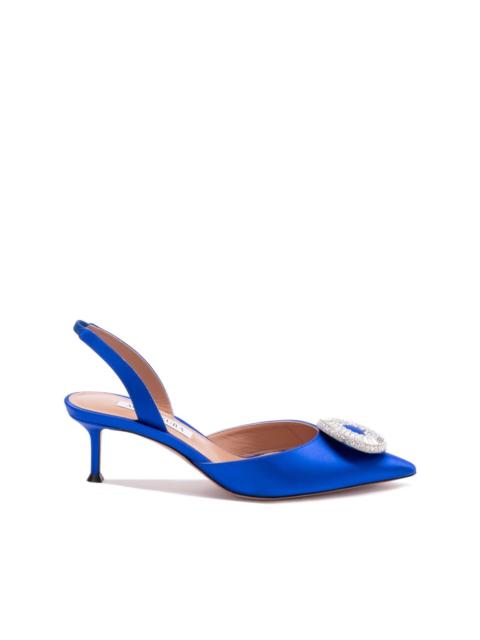 50m Crystal Hoop Sling pumps