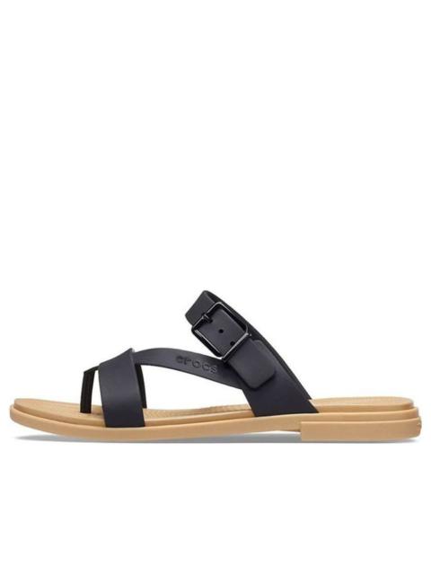 (WMNS) Crocs Minimalistic Cozy Sports Slippers Black Brown 206108-00W