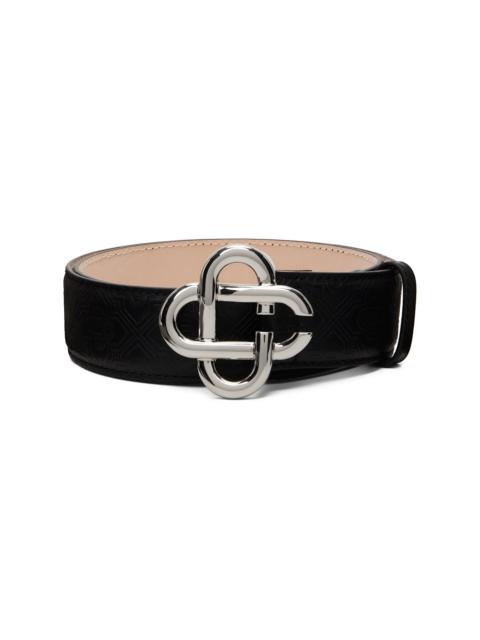 Black CC Logo Buckle Belt