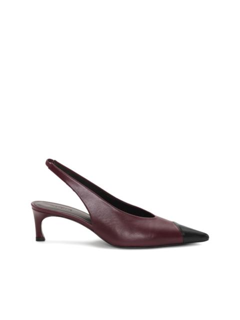 slingback leather pumps