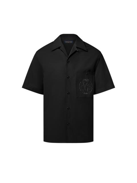 Embroidered Short-Sleeved Cotton Shirt