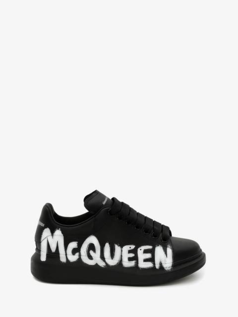 Online Exclusive - Mcqueen Graffiti Oversized Sneaker in Black/white