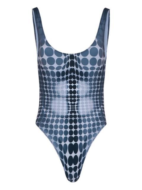 printed-dots swimsuit