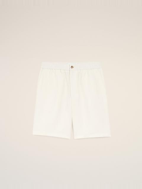 BEIGE BLENDED LINEN ELASTICATED WAIST AMI DE COEUR SHORTS
