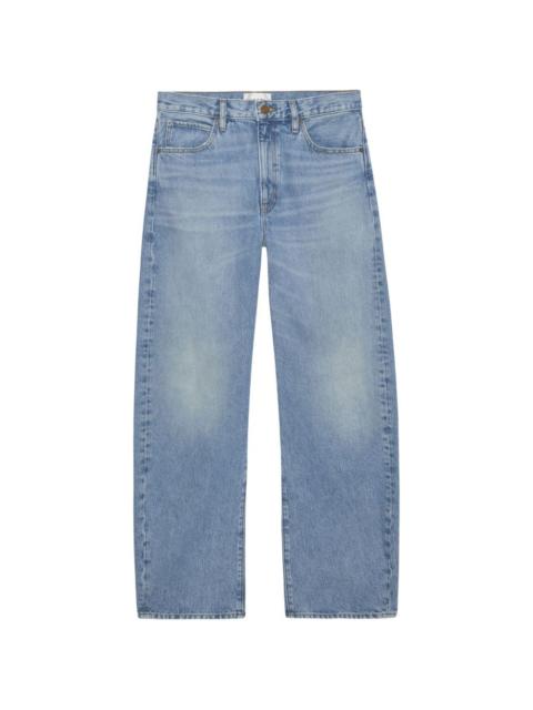 Vertical Crop high-waist straight jeans