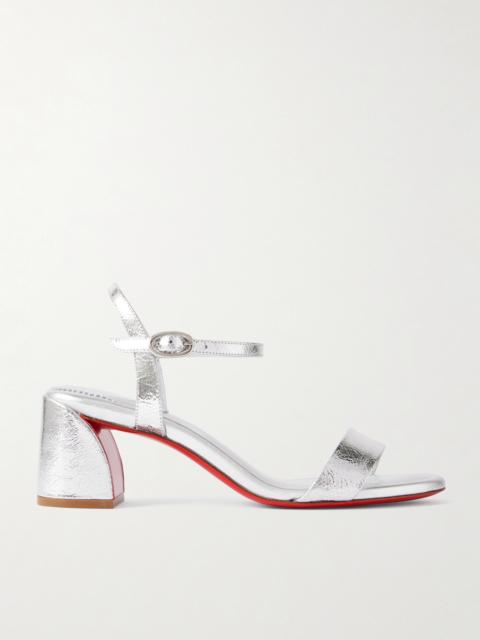 Miss Jane 55 Metallic Textured-leather Sandals