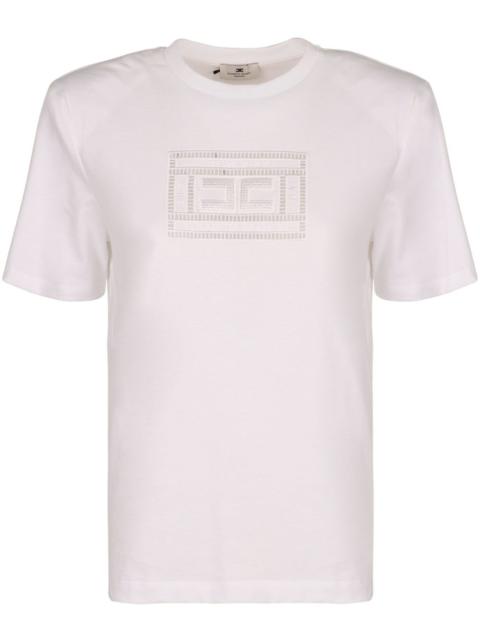 logo-embroidered cotton T-shirt