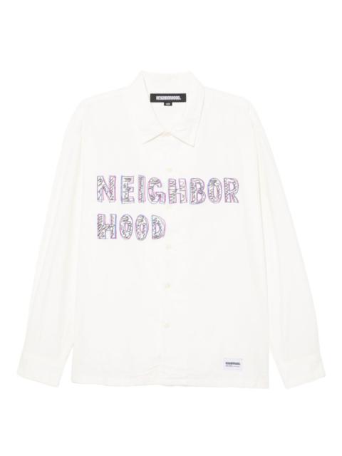 logo-embroidered shirt