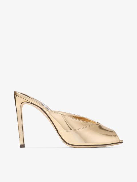 Brigitte Mule 100
Gold Liquid Metal Leather Mules