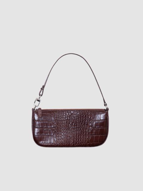 Rachel Nutella Croco Embossed Leather Shoulder Bag