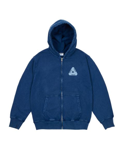 【Palace】 Pigment Wash Tri-Ferg Zip Hood Black Pigment Wash Tri-Ferg Hood Black - Summer 2024 - Palace