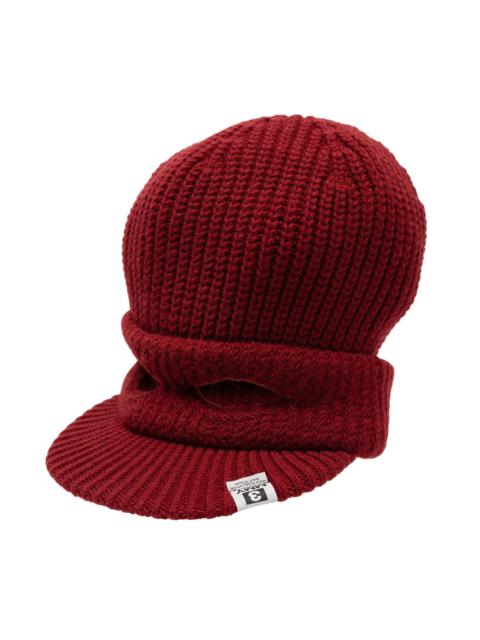 Masked Visor Knit Cap