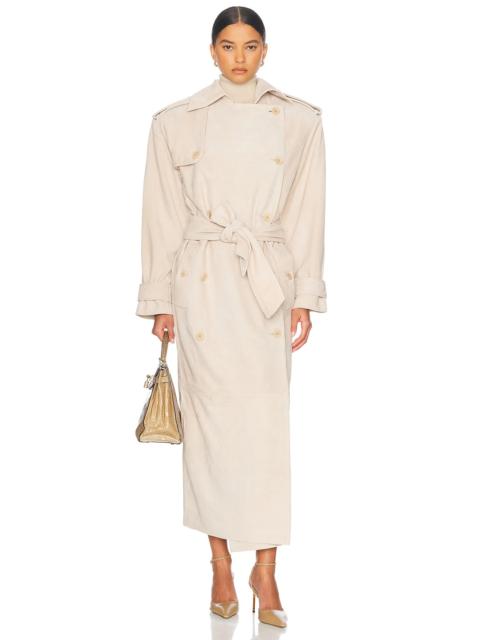 Suede Trench Coat
