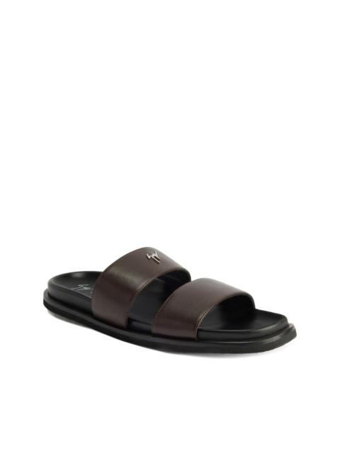 Urbaner double-strap leather sandals