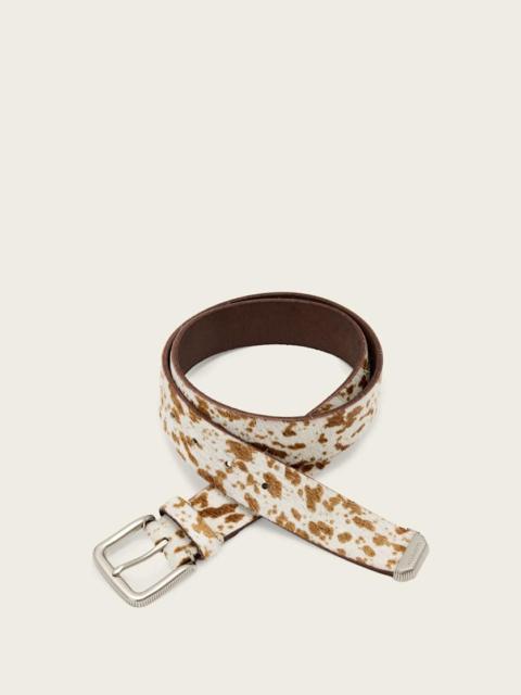 ASH HAIR CALF LEATHER BELT