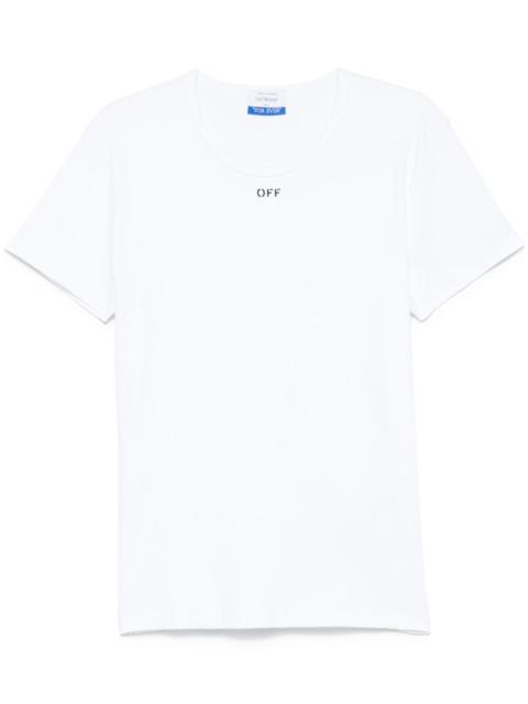 Off-stamp ribbed T-shirt