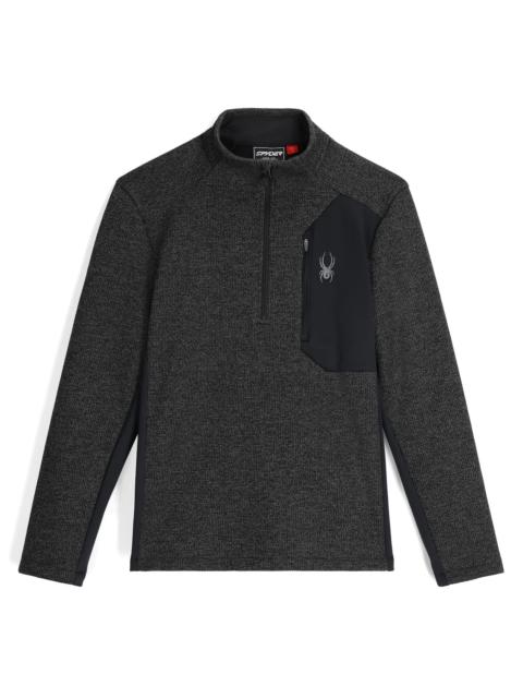 Mens Bandit Half Zip Jacket - Limestone Black