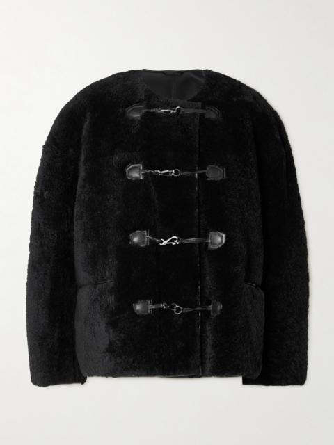 Leather-trimmed Shearling Jacket