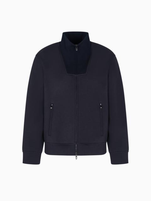 TRAVEL ESSENTIALS FULL-ZIP SWEATSHIRT IN DOUBLE JERSEY