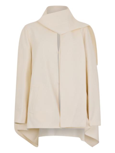Caban draped collared jacket