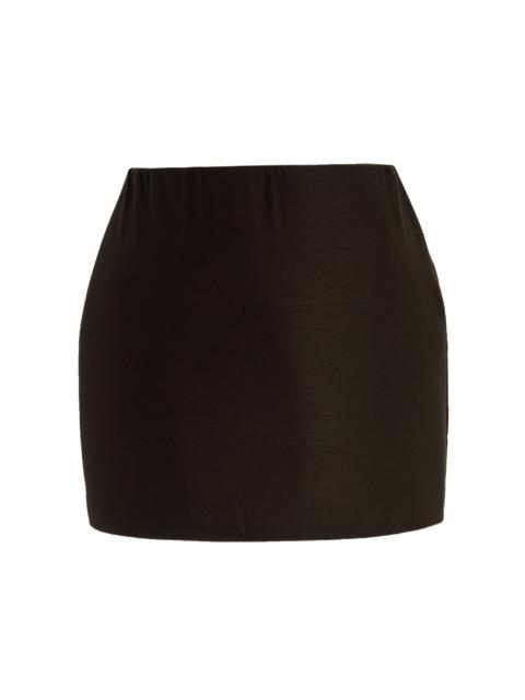 Base Crepe Mini Skirt brown