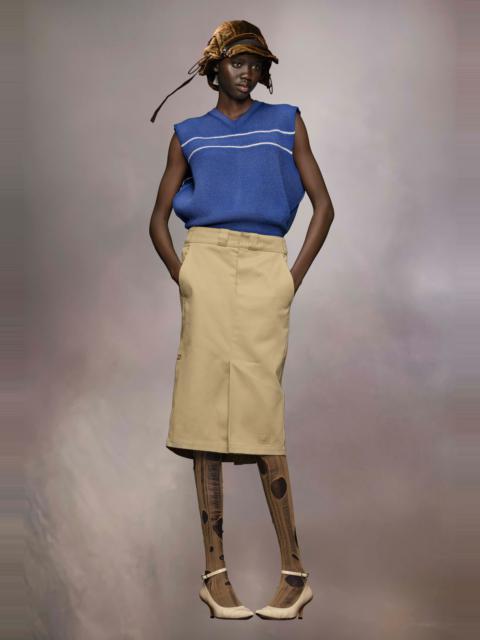 Skater chino midi skirt