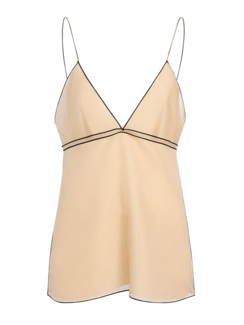 Timy Silk Organza Camisole Top nude