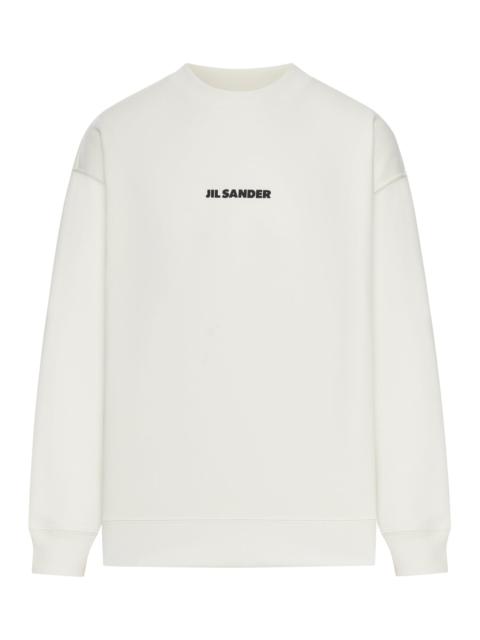 CREW NECK COTTON SWEATSHIRT WITH LOGO