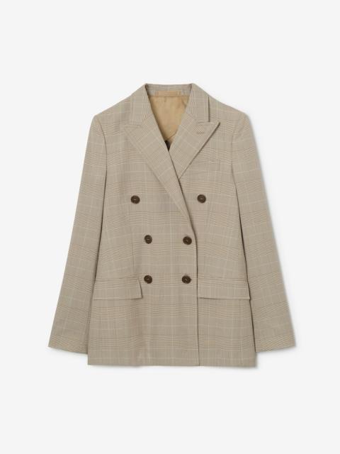 Check Wool Tailored Jacket