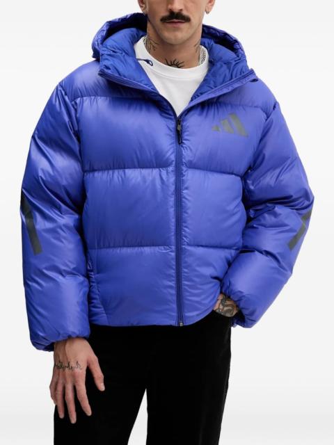 logo-print hooded jacket