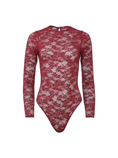 Le Stretch Lace Long Sleeve Bodysuit
