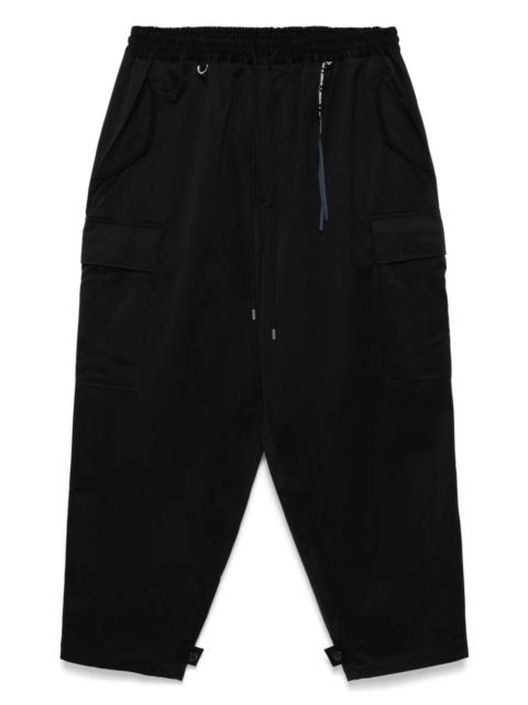 embroidered logo trousers