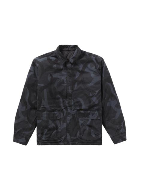 Supreme Reversible Puffy Work Jacket Black Tribal Camo