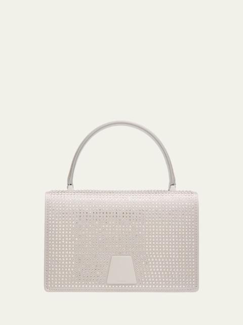 Alice Mini Rhinestone Satin Top-Handle Bag